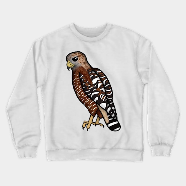 Red Shouldered Hawk (Large Print) Crewneck Sweatshirt by Aeriskate